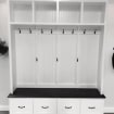 Georgia Mudroom Storage Bench with Drawers | 4-Section Entryway Hall Tree | Coat Rack & Cubbies | Custom Furniture | Hall Tree Bench - Image 2