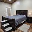 Cape Coral Solid Wood Bed Frame | King Size Storage Bed | Handmade Bedroom Furniture | Rustic Platform Bed | Custom Wood Bed - Image 2