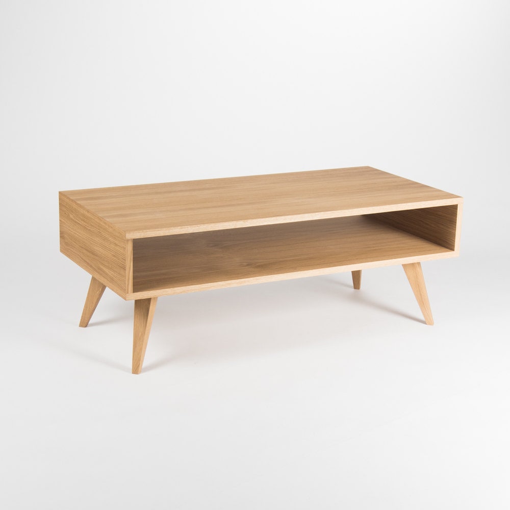 KUUB – Mid century modern coffee table, box sofa table, made of oak wood - Image 3
