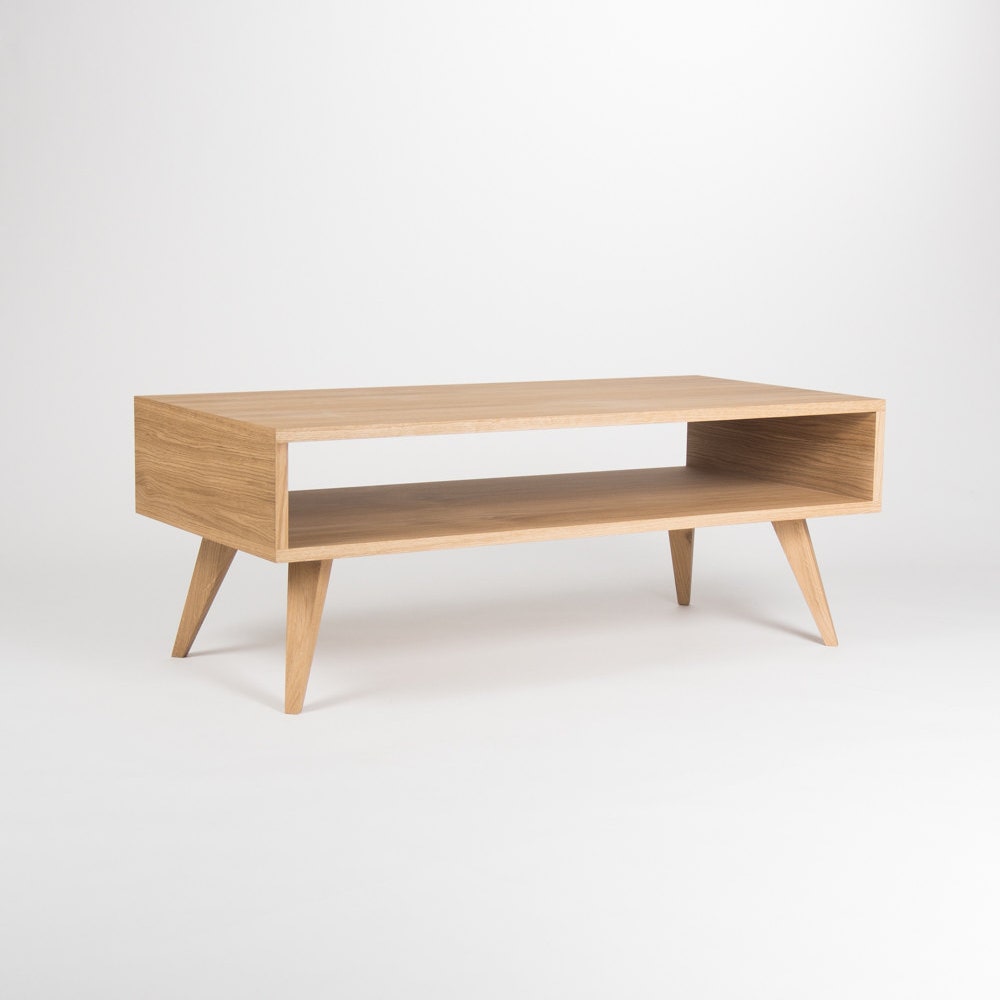 KUUB – Mid century modern coffee table, box sofa table, made of oak wood - Image 2