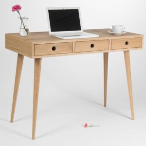 KUUB – Home desk, bureau, dressing table, wooden desk, oak wood, mid century modern, 60s; Limited-Time Offer: Free & Fast Shipping