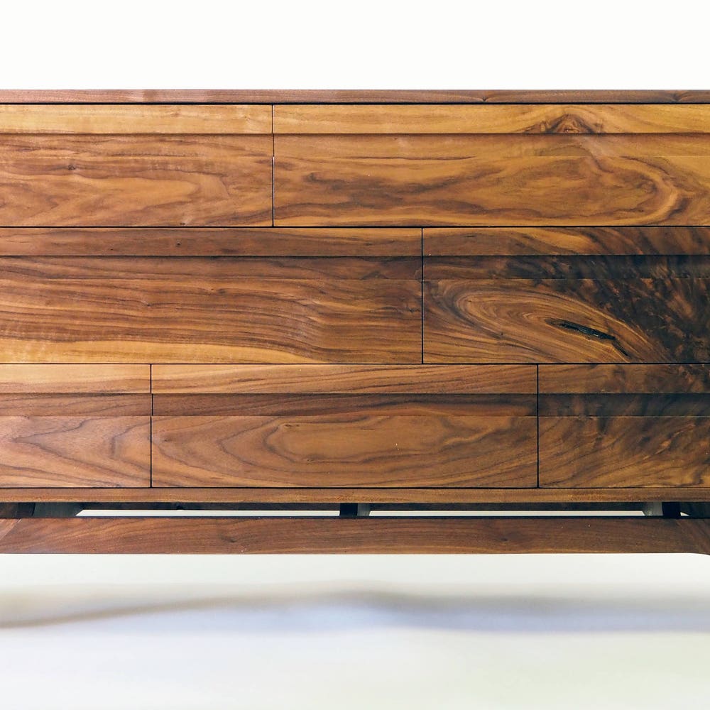 Mid Century Danish Modern Style Dresser in Walnut with Cubbies - Image 3