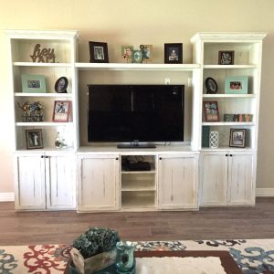 Texas Wood TV Stand Console with Storage | Farmhouse Media Center | Rustic Entertainment Cabinet | Solid Wood Furniture