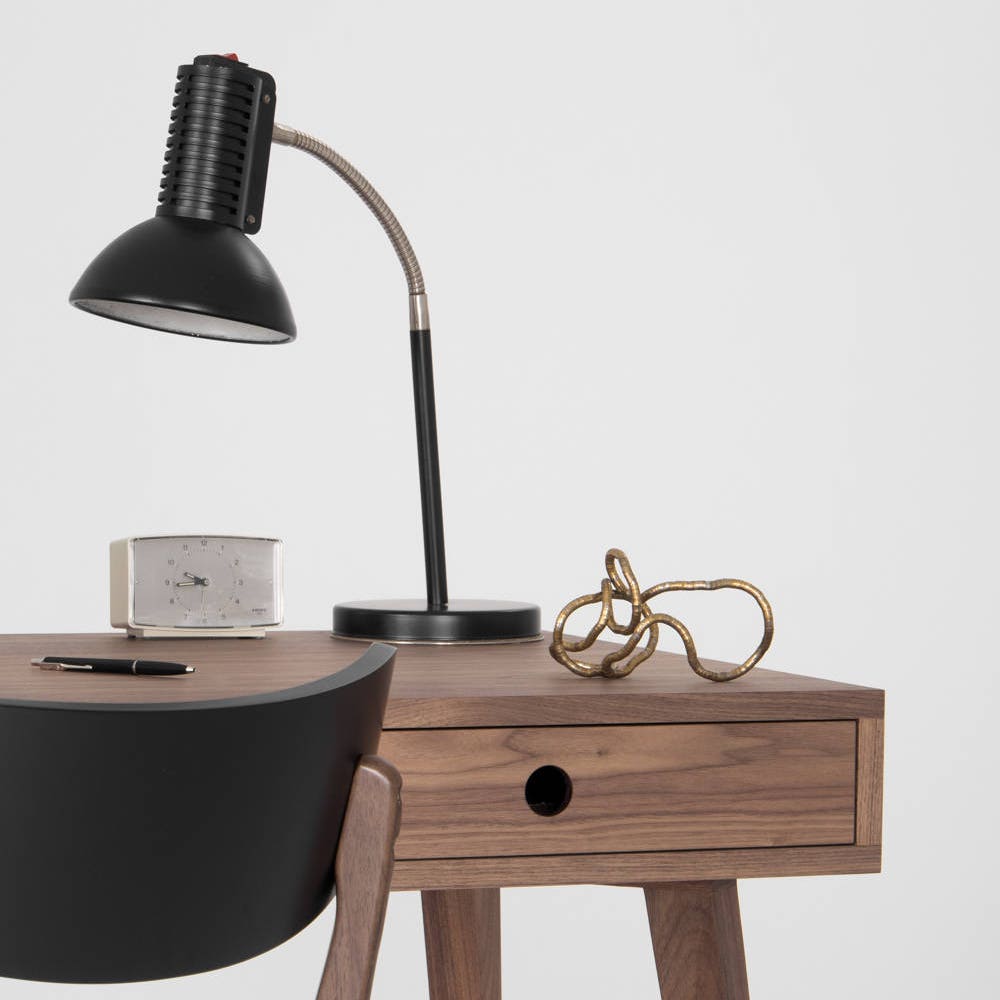 KUUB – Wooden desk, mid century modern, walnut desk with three drawers - Image 7