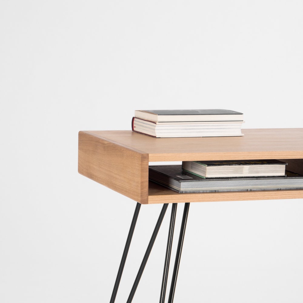 HEIM – Wood desk, computer desk, writing desk, industrial desk, simple desk, minimalist desk, custom desk, mid century modern, - Image 5