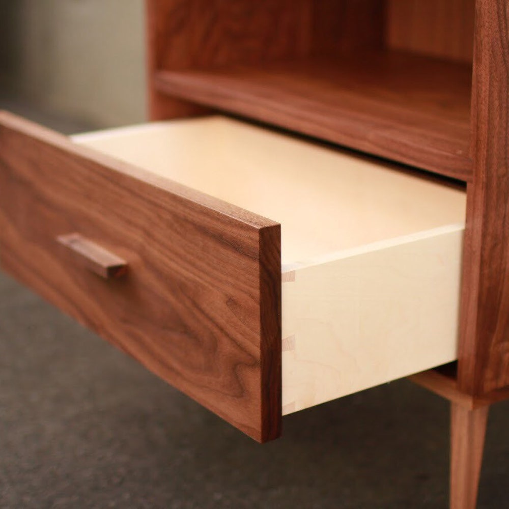 Fullstack Bookcase, Mid-Century Modern Vinyl Storage, Mid Century Bookshelf, Modern LP Shelf (Shown in Walnut) - Image 4