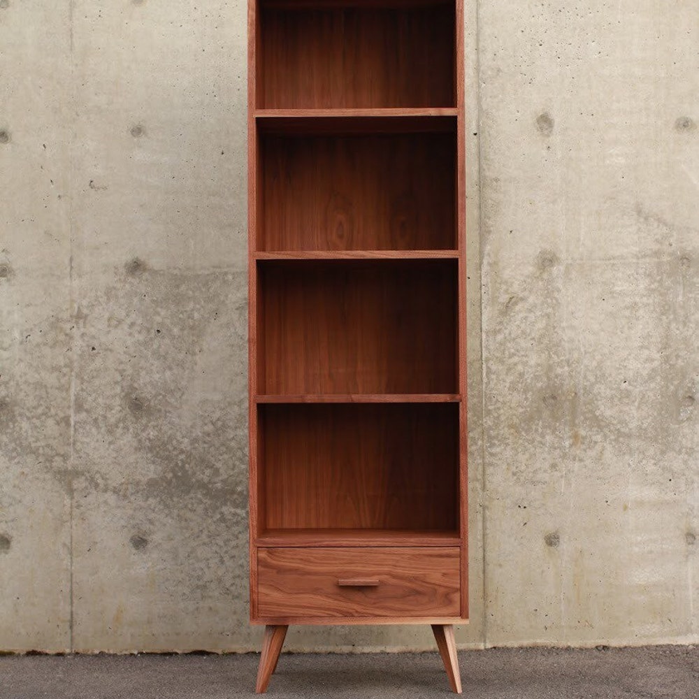 Fullstack Bookcase, Mid-Century Modern Vinyl Storage, Mid Century Bookshelf, Modern LP Shelf (Shown in Walnut) - Image 3