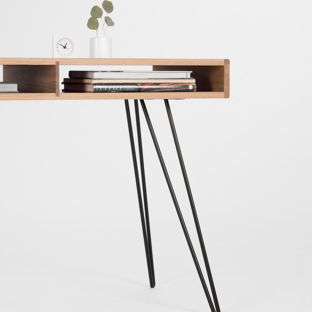 HEIM – Wood desk, computer desk, writing desk, industrial desk, simple desk, minimalist desk, custom desk, mid century modern, - Image 4