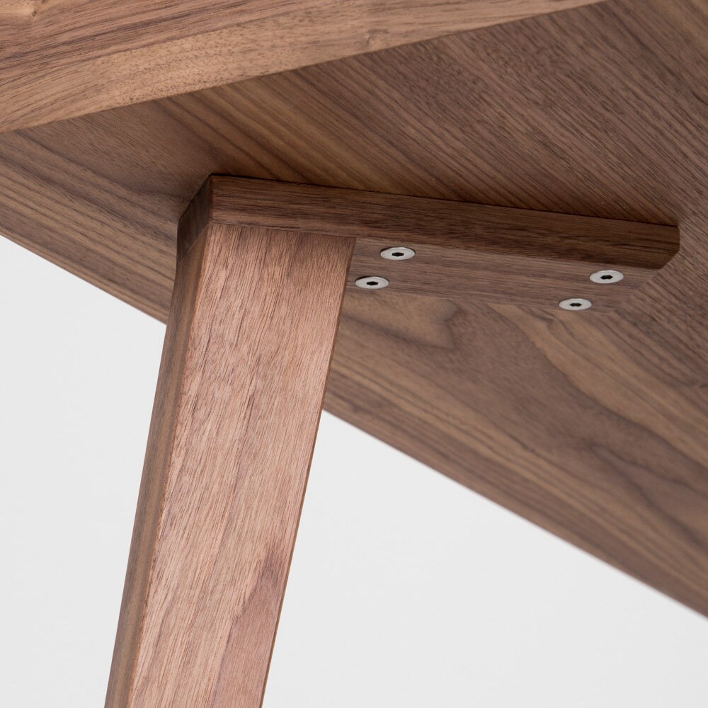 KUUB – Wooden desk, mid century modern, walnut desk with three drawers - Image 9