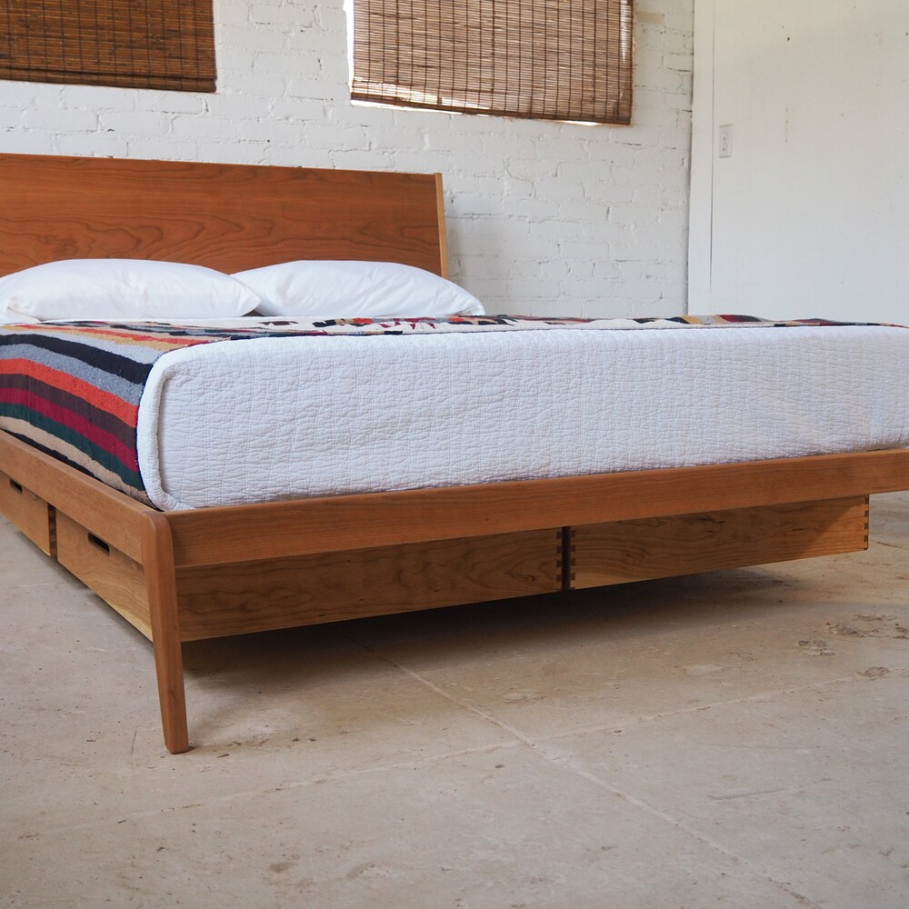 Modern Lean Bed (Mid Century Danish Modern Style Bed) - Image 4