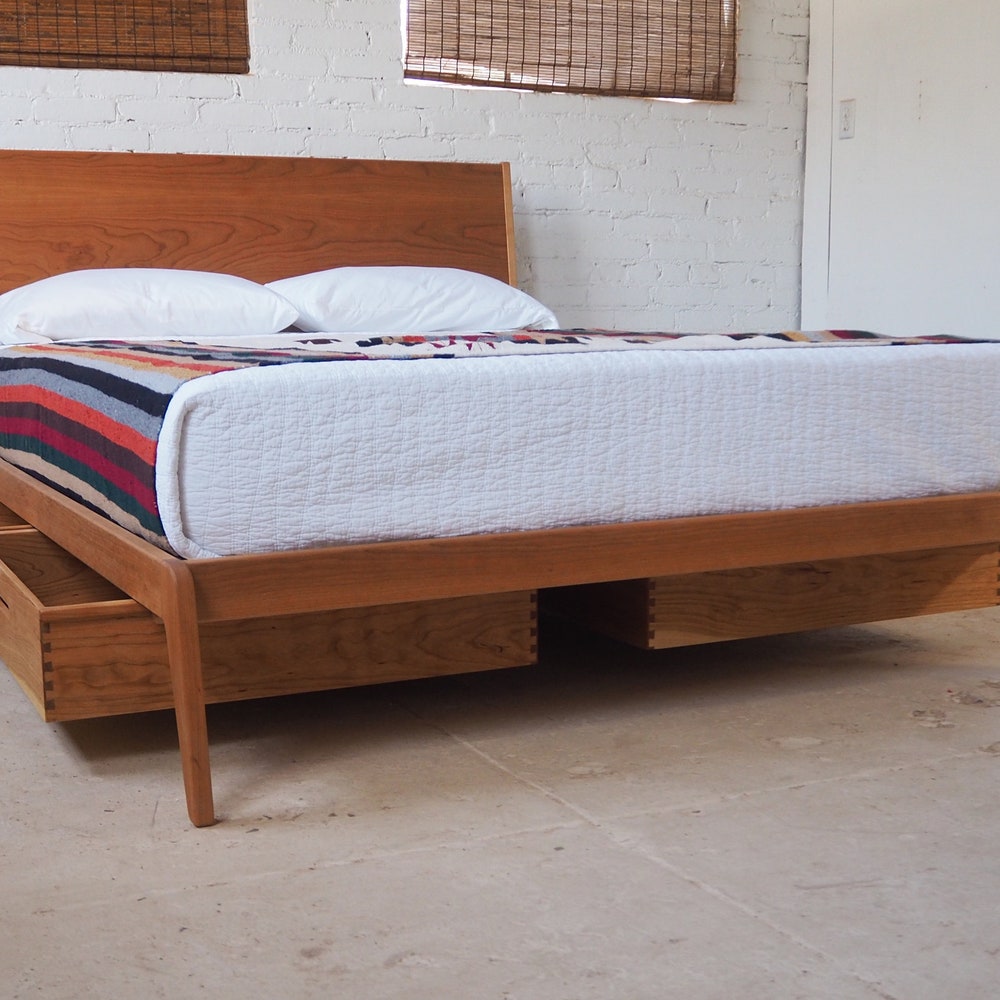 Modern Lean Bed (Mid Century Danish Modern Style Bed) - Image 5
