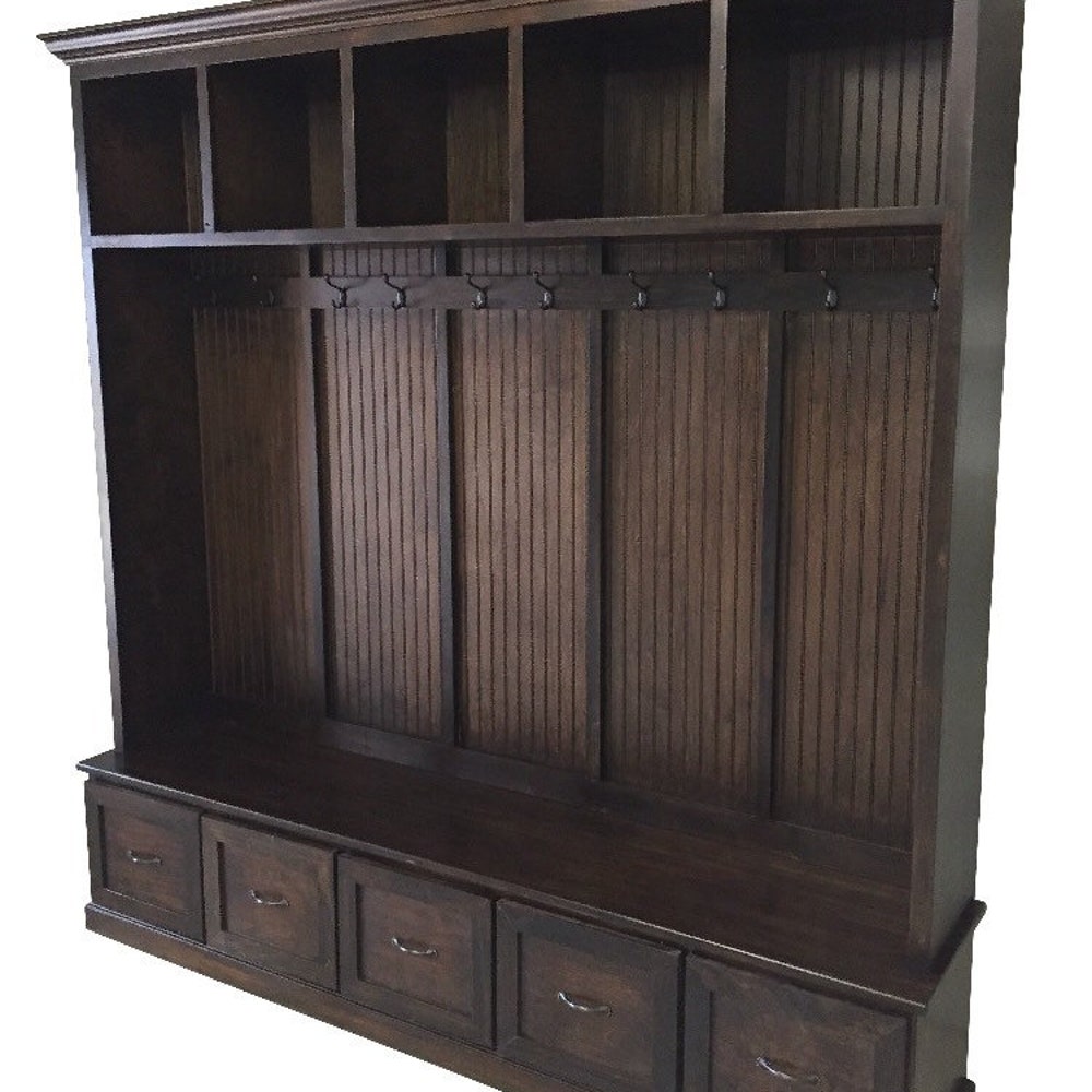 Georgia Mudroom Locker Bench | Shoe Storage | Hall Tree | Coat Rack | Entryway Furniture (5 section) - Image 5