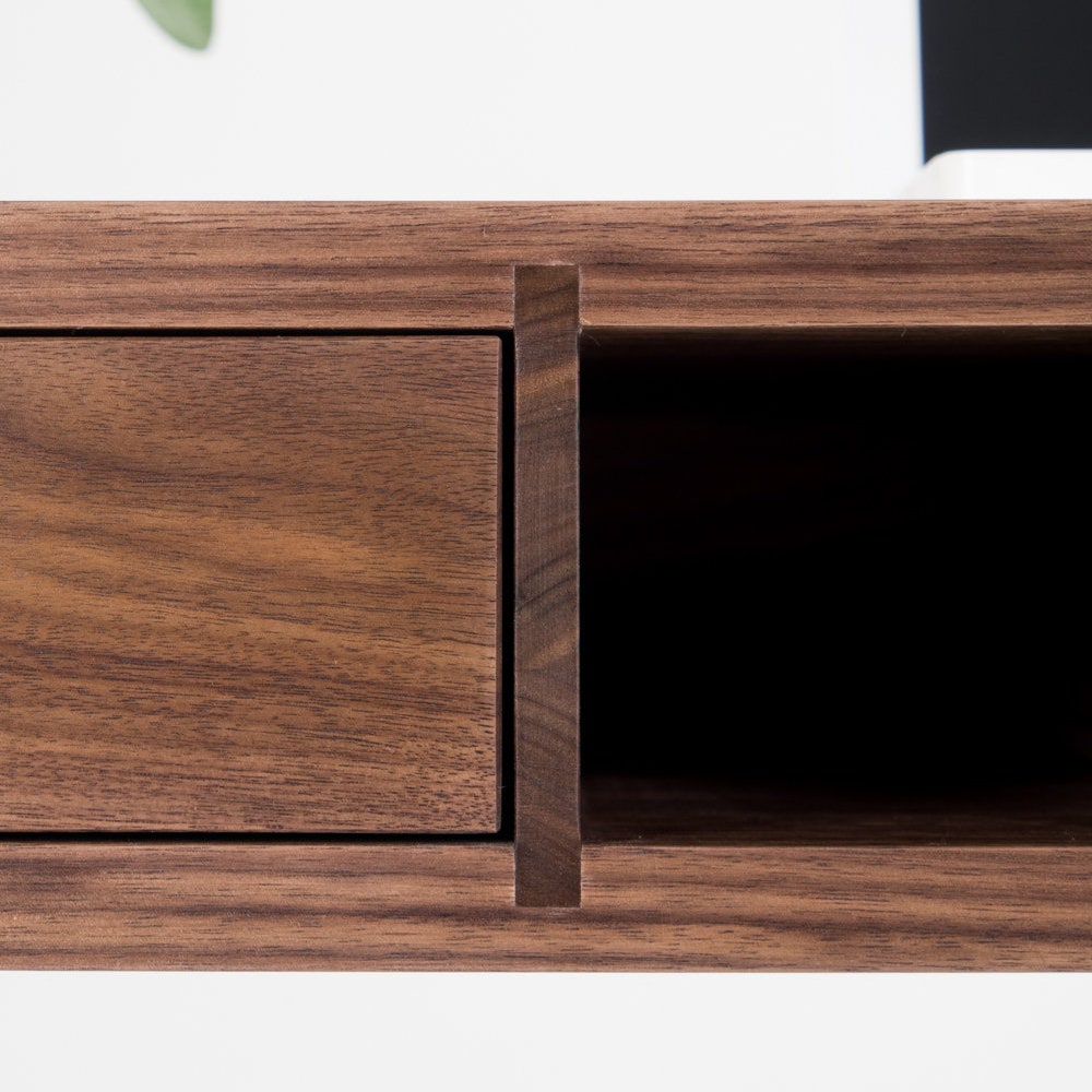 HEIM – Desk for office, mid-century computer desk with two drawers and a recess - Image 8