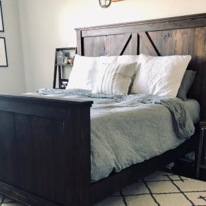 Burlington Wood Bed Frame | King, Queen & California King | Solid Wood Bedroom Furniture | Custom Handmade Bed