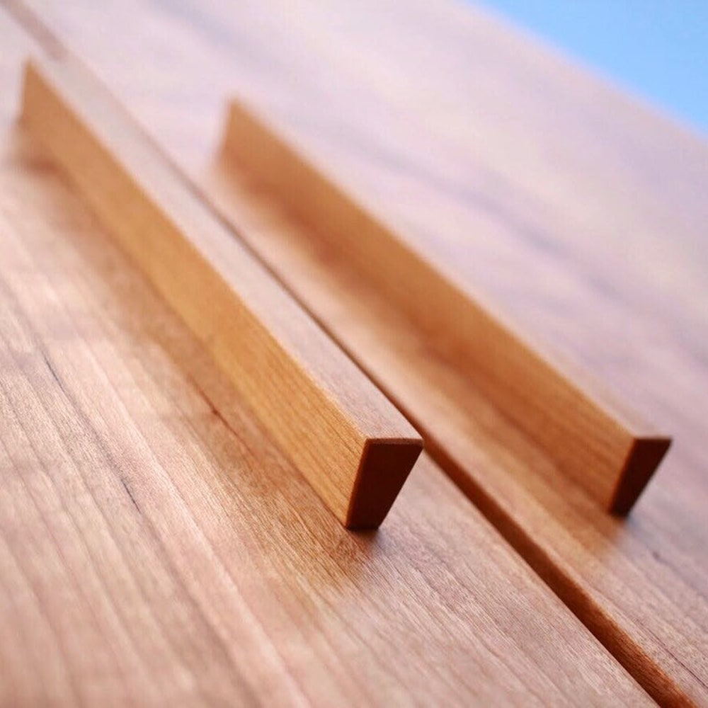 Modern Wardrobe Armoire, Mid Century Armoire, Modern Wardrobe, Solid Hardwood Wardrobe (Shown in Cherry) - Image 2