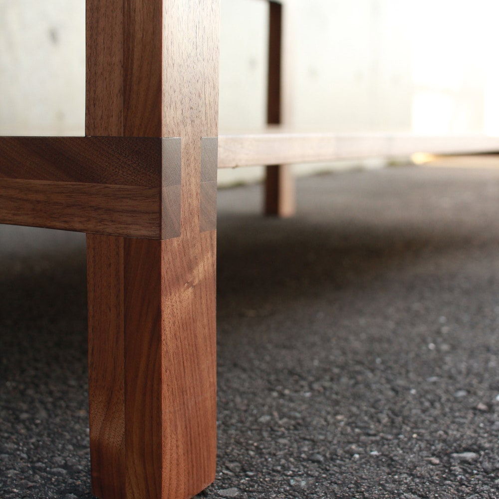 Nisqually Coffee Table, Solid Wood Rectangular Coffee Table, Wood Coffee Table with Storage (Shown in Walnut) - Image 5