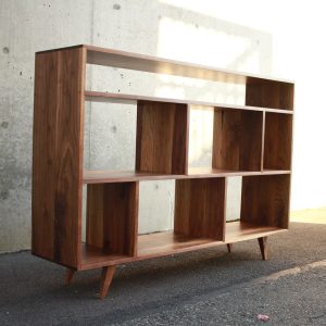 il_1000x1000.2472490035_1k74.jpg Moline Vinyl Console, Mid Century Record Storage, Modern LP Vinyl Storage, Solid Wood Vinyl Shelf (Shown in Walnut)