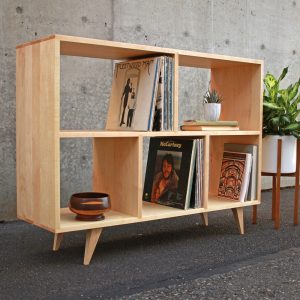 il_1000x1000.2472613081_qdgo.jpg Couzens Vinyl LP Console, 45"W, Bookcase, LP Console, Modern Vinyl Storage, Vinyl Record Storage (Shown in Maple)