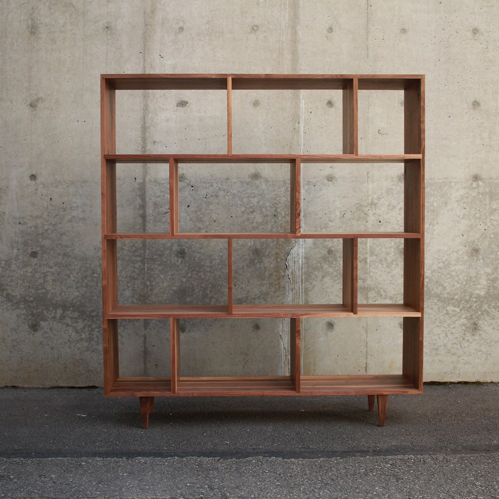 Vissing Vinyl LP Console, Mid-Century Modern LP Bookcase, Modern Vinyl Bookshelf, Record Shelf (Shown in Walnut) - Image 5