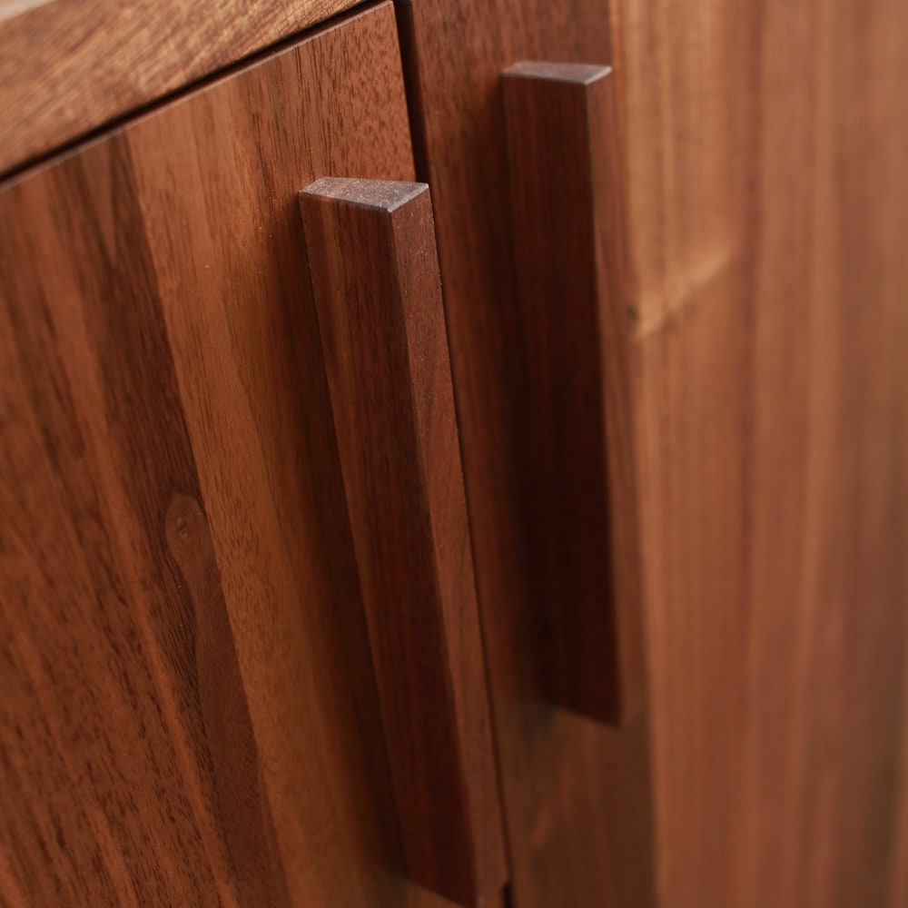 Floor Cabinet, Two Door Accent Cabinet, Modern 2 Door Cabinet, Solid Wood Cabinet with 2 Doors (Shown in Walnut) - Image 3