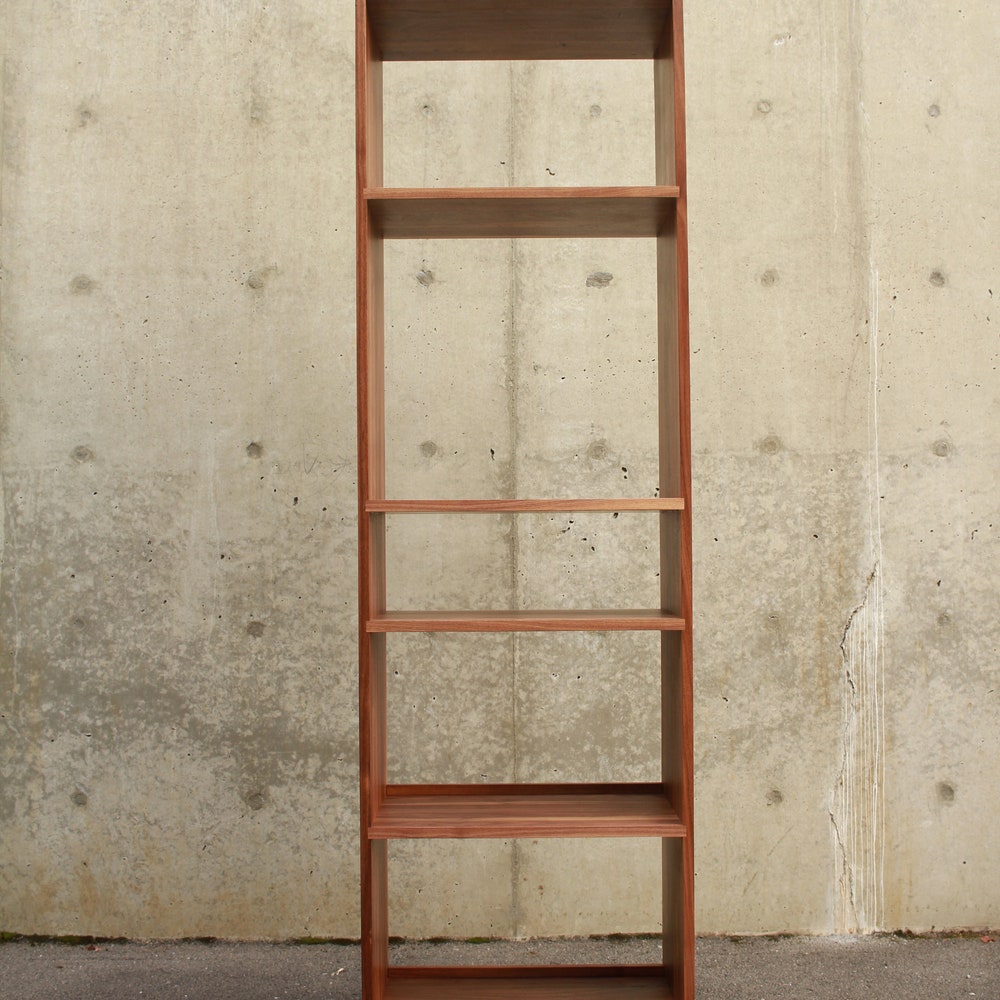 Mullins Vinyl Bookcase, Tall LP Bookshelf, Solid Hardwood Vinyl Bookshelf, Modern Record Shelf (Shown in Walnut) - Image 2