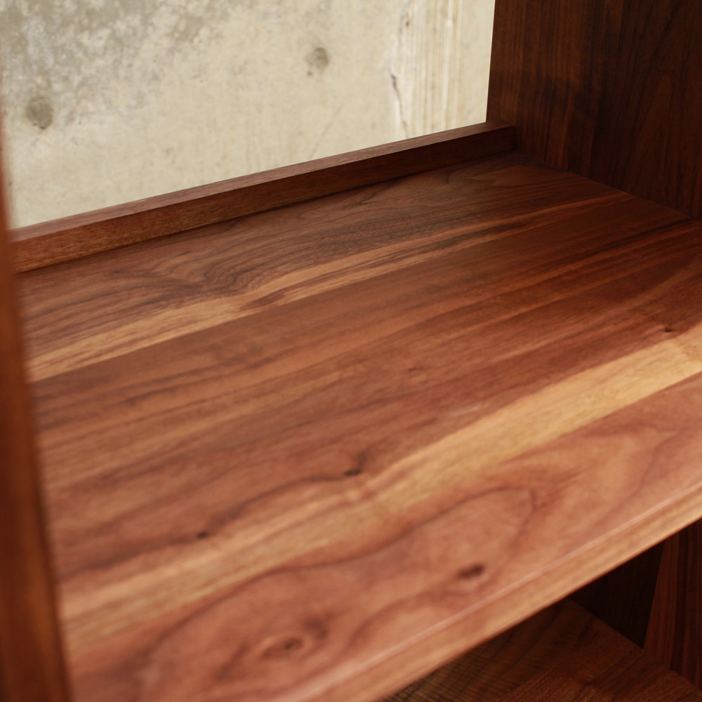 Mullins Vinyl Bookcase, Tall LP Bookshelf, Solid Hardwood Vinyl Bookshelf, Modern Record Shelf (Shown in Walnut) - Image 3