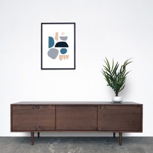 Roosevelt Credenza - 75" - Solid Maple - Nordic Walnut  Finish - In Stock!