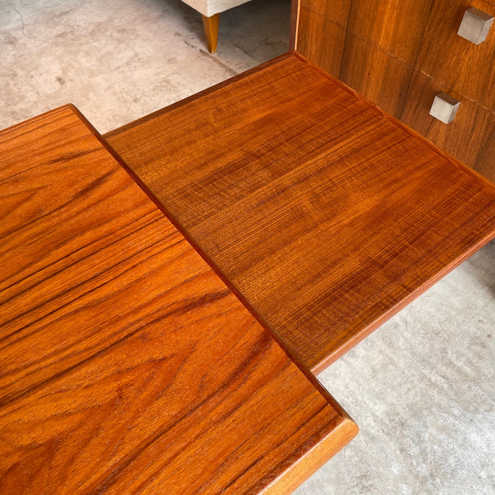 Rare! 60s teak coffee table Johannes Andersen Trioh denmark Mid Century Design Coffee Table Side Table Vintage Coffee Table - Image 9