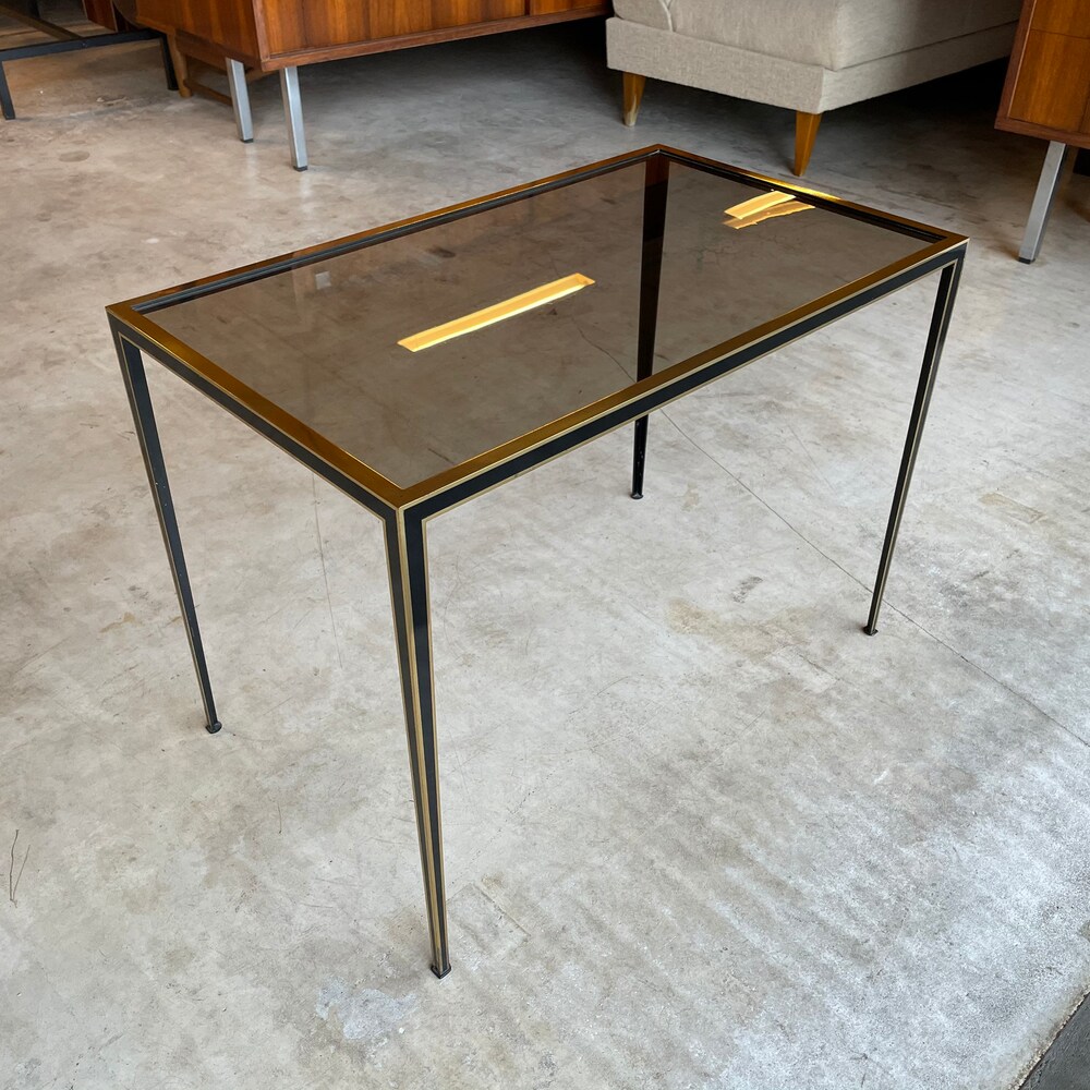 Extremely rare 50s 60s golden black side tables coffee table United workshops Bauhaus tables mid century modern - Image 2