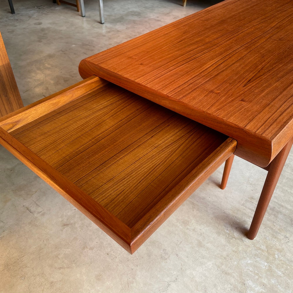 Rare! 60s teak coffee table Johannes Andersen Trioh denmark Mid Century Design Coffee Table Side Table Vintage Coffee Table - Image 3