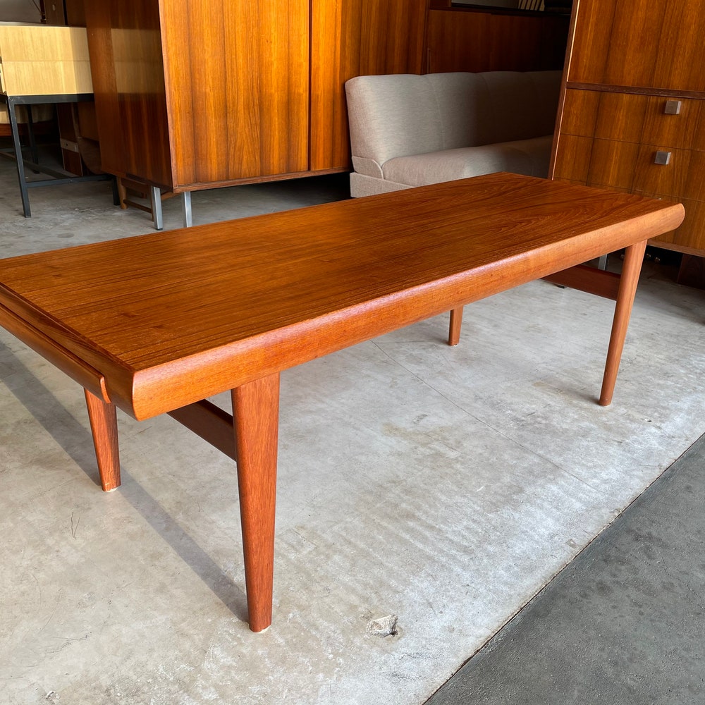 Rare! 60s teak coffee table Johannes Andersen Trioh denmark Mid Century Design Coffee Table Side Table Vintage Coffee Table - Image 2