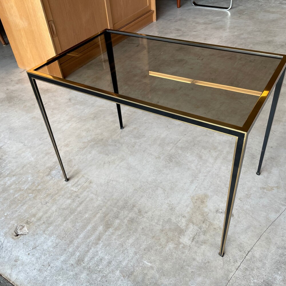 Extremely rare 50s 60s golden black side tables coffee table United workshops Bauhaus tables mid century modern - Image 5