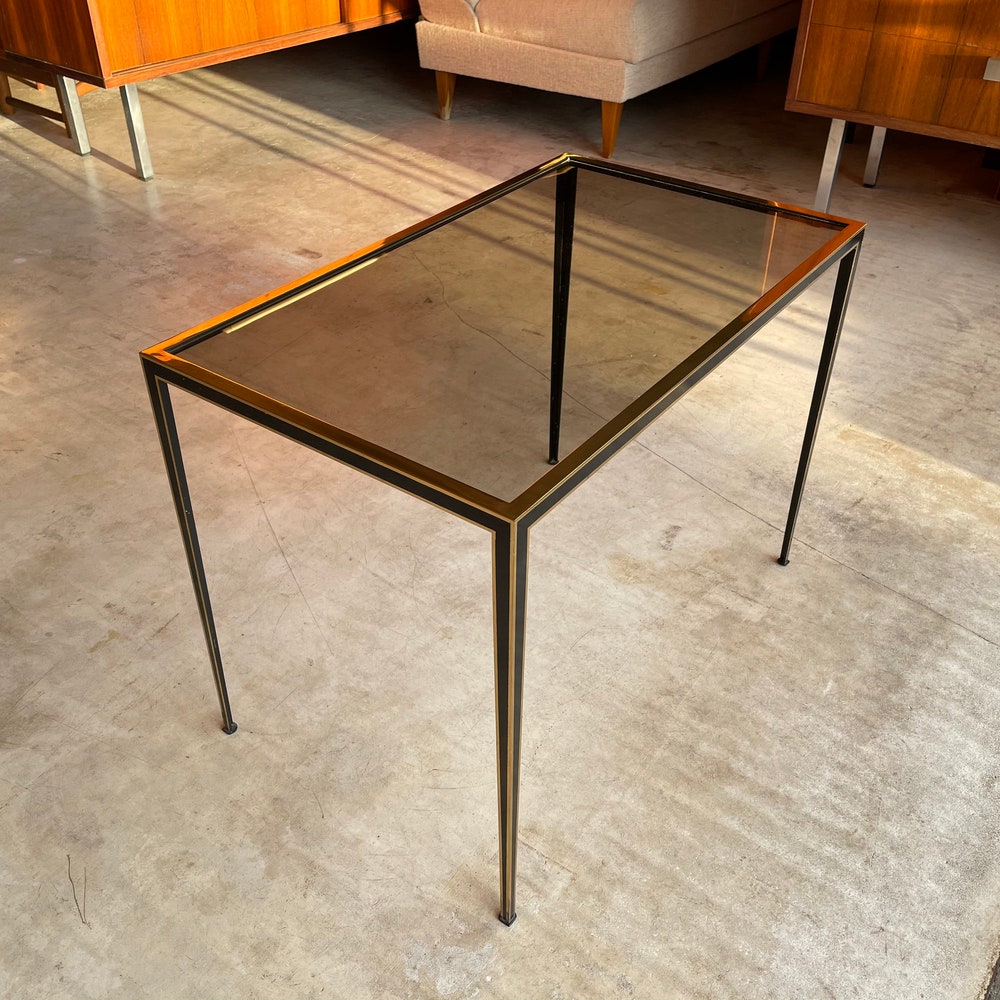 Extremely rare 50s 60s golden black side tables coffee table United workshops Bauhaus tables mid century modern - Image 7