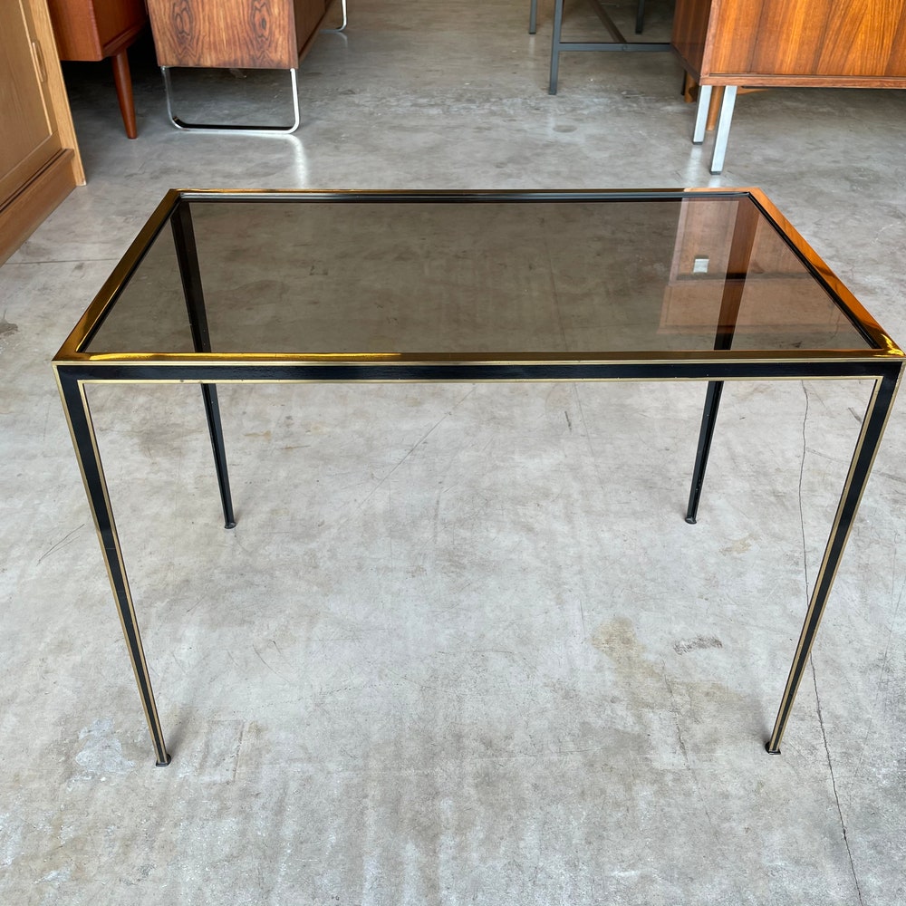 Extremely rare 50s 60s golden black side tables coffee table United workshops Bauhaus tables mid century modern - Image 8