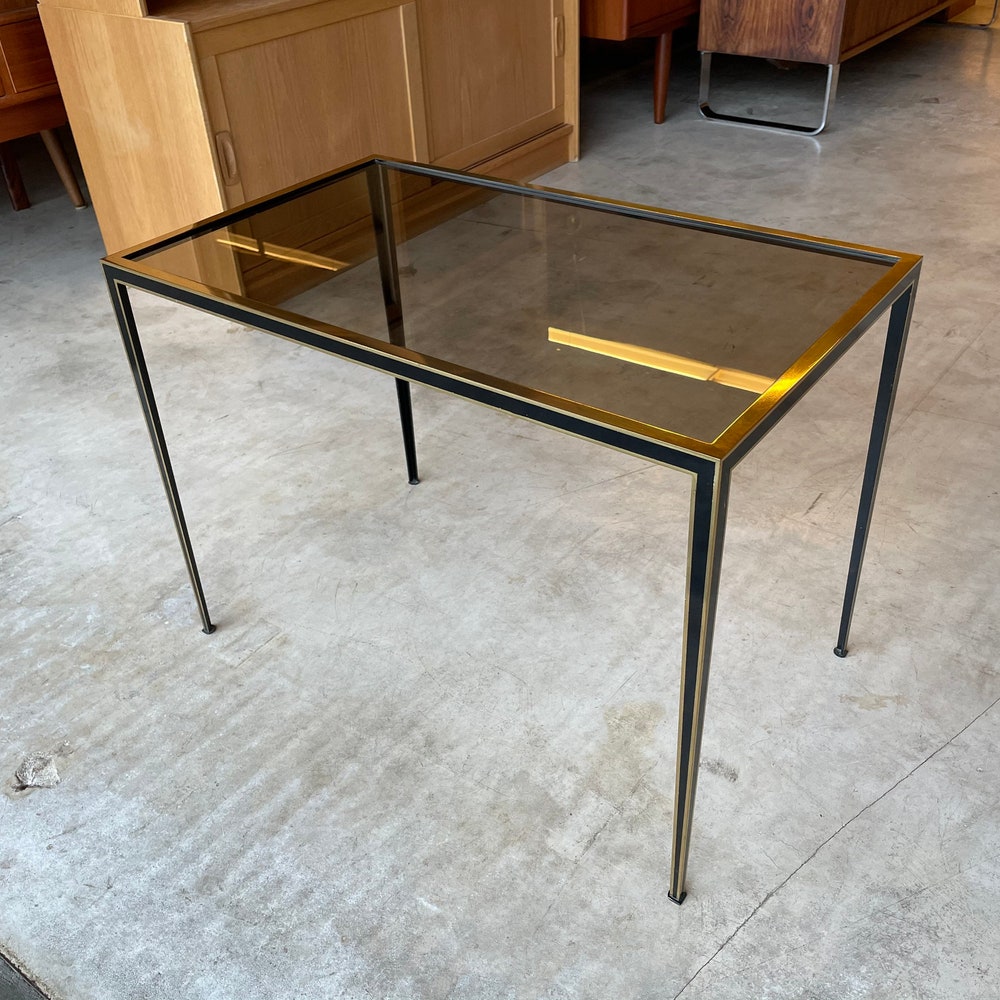 Extremely rare 50s 60s golden black side tables coffee table United workshops Bauhaus tables mid century modern - Image 9