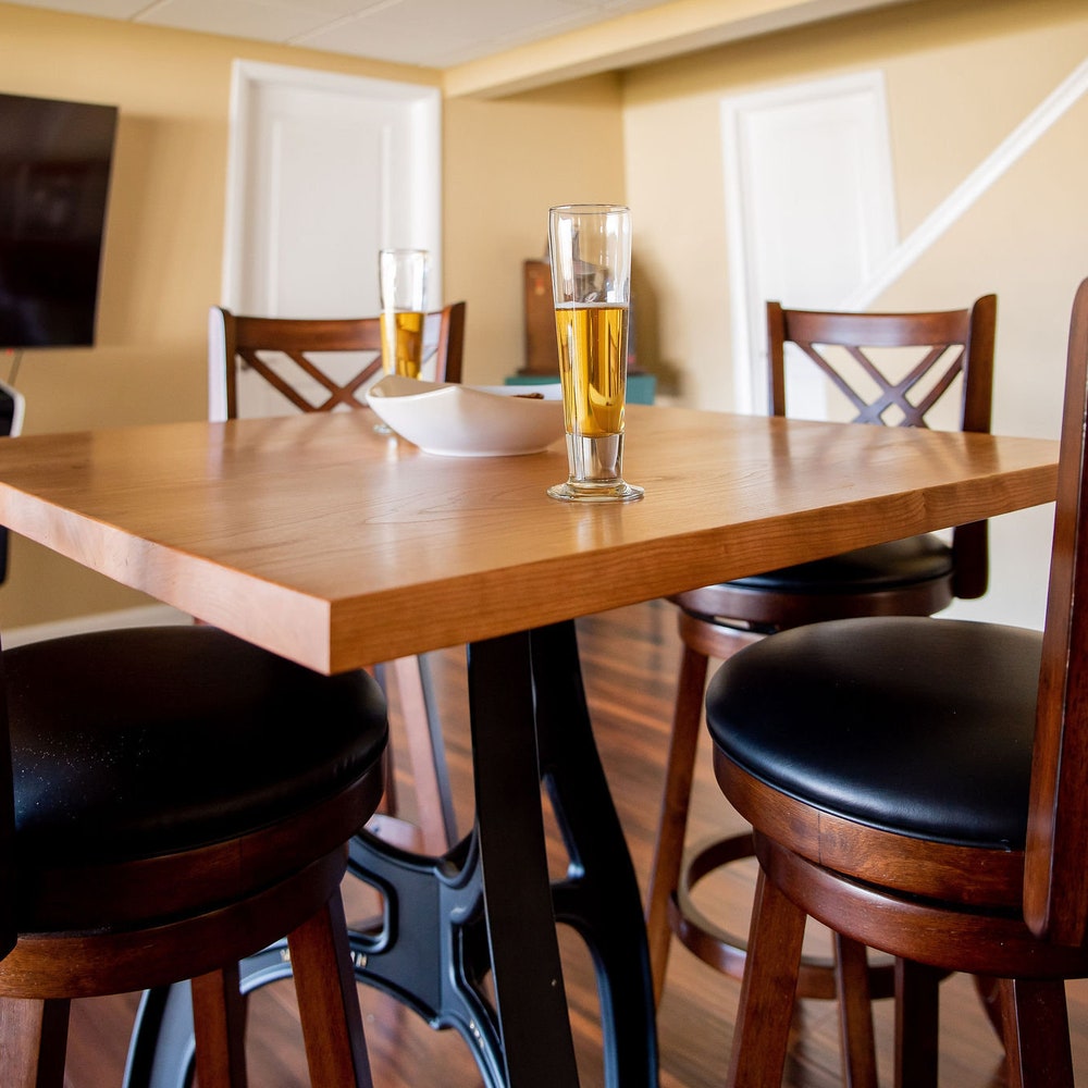 High Top Dining Table, Square Pub Style Table, Counter Height Table, Tall Dining Table, High Dining Table, Pub Height Table, Pedestal