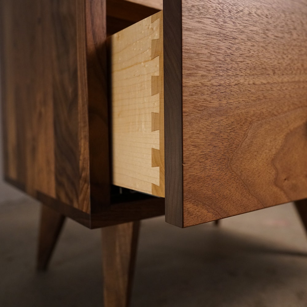 Halfstack Bookcase, 43"H, Modern Storage, Mid-Century Record Storage, Vinyl LP Storage (Shown in Walnut) - Image 2