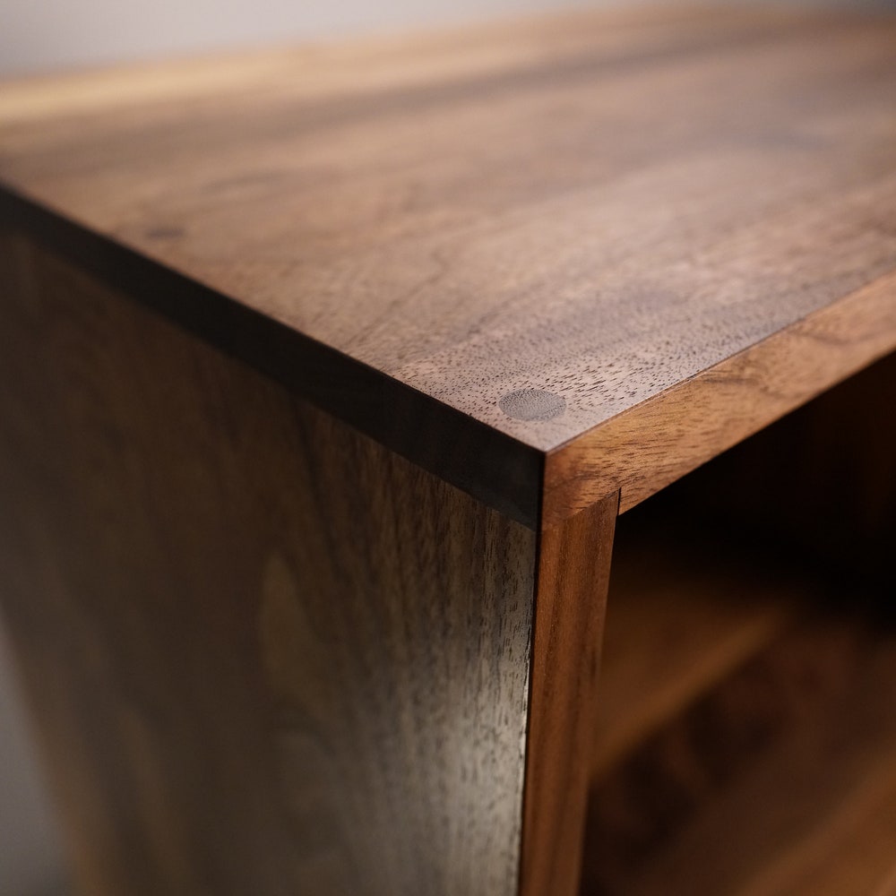 Halfstack Bookcase, 43"H, Modern Storage, Mid-Century Record Storage, Vinyl LP Storage (Shown in Walnut) - Image 3