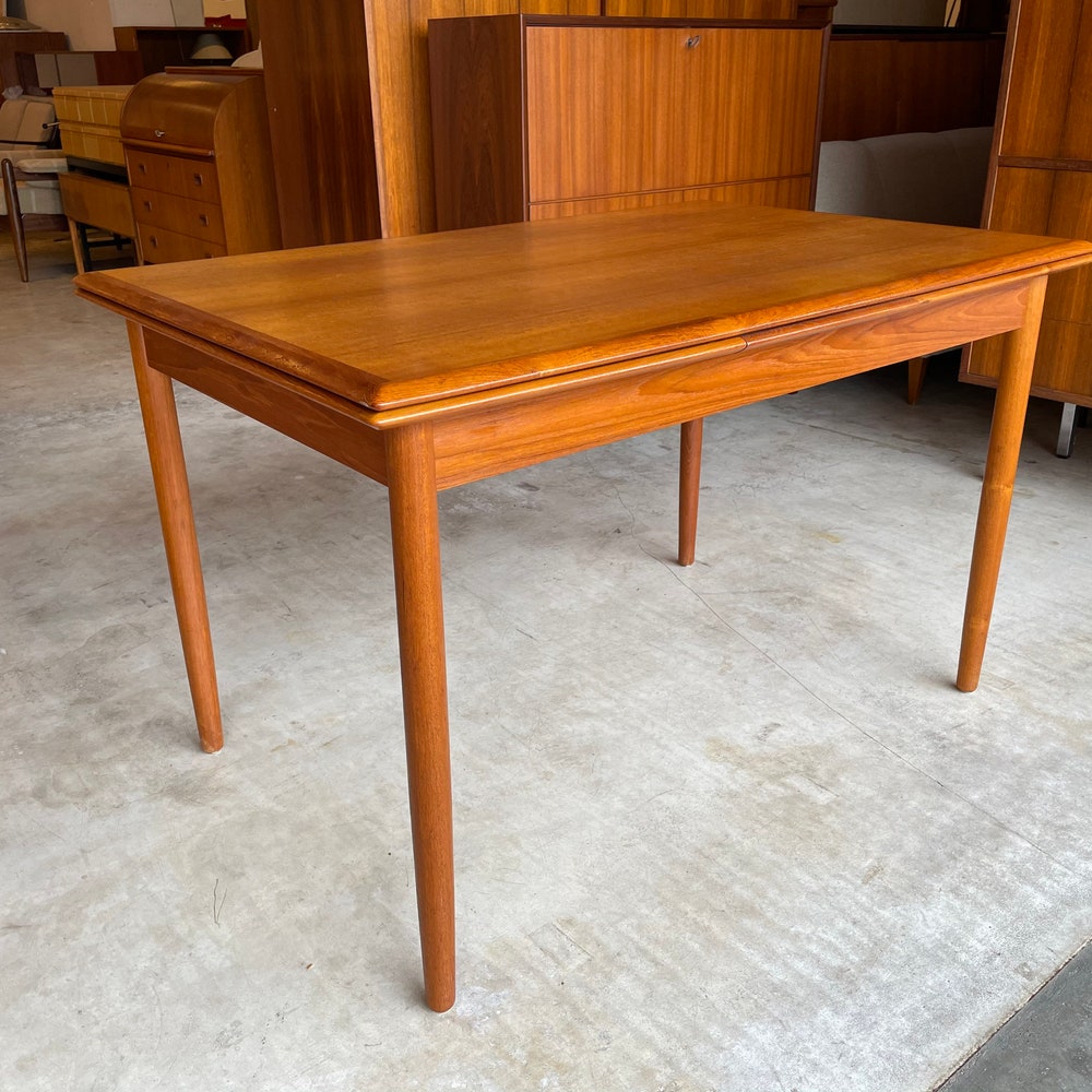 60s Danish modern Teak Dining Table Dining table Mid Century Table Design - Image 4