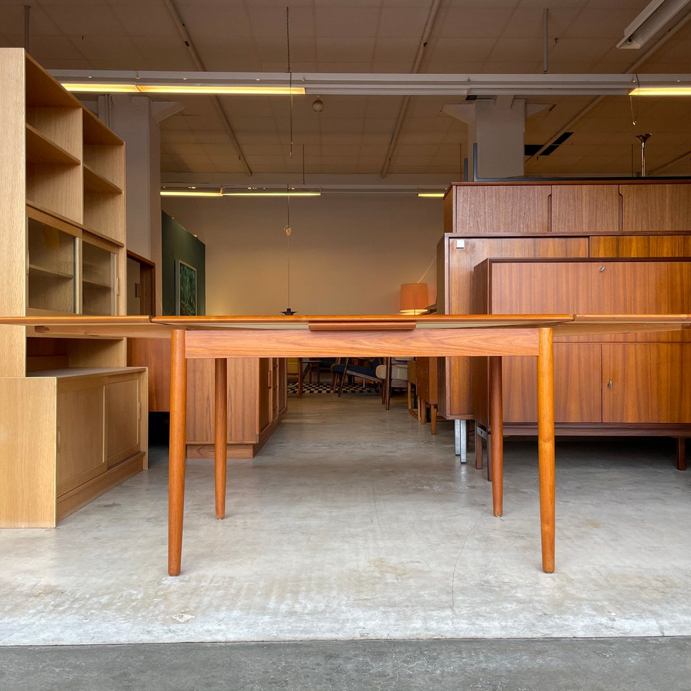 60s Danish modern Teak Dining Table Dining table Mid Century Table Design - Image 8