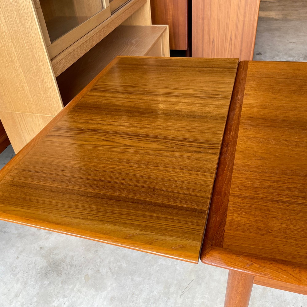 60s Danish modern Teak Dining Table Dining table Mid Century Table Design - Image 9