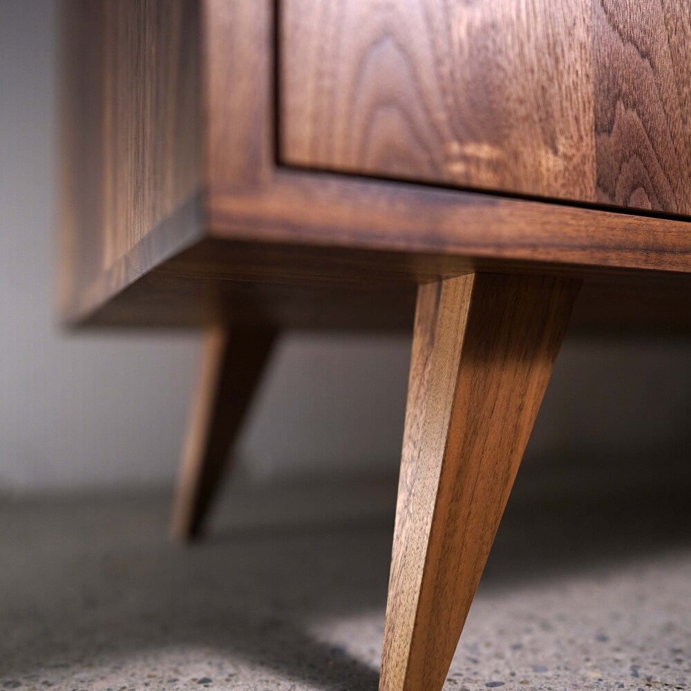 Medina Console, Mid-Century Modern LP Storage, Record Storage Credenza, Vinyl Storage Sideboard (Shown in Walnut) - Image 3