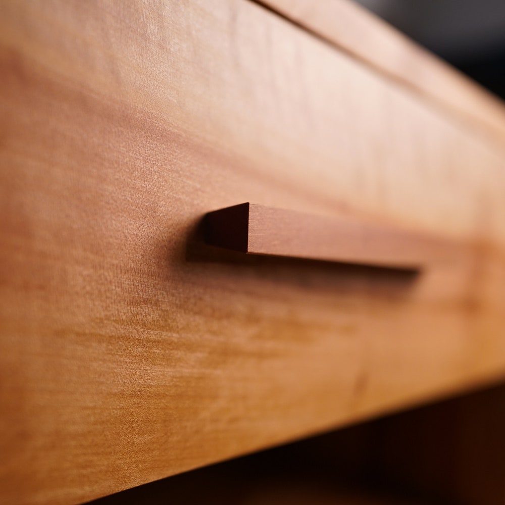 Moline Nightstand, Mid Century Nightstand with Drawer, Solid Hardwood Modern Side Table (Shown in Madrone) - Image 6