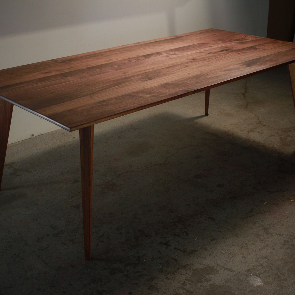 Harwala Dining Table, Mid-Century Dining Table, Modern Solid Wood Dining Table (Shown in Walnut)