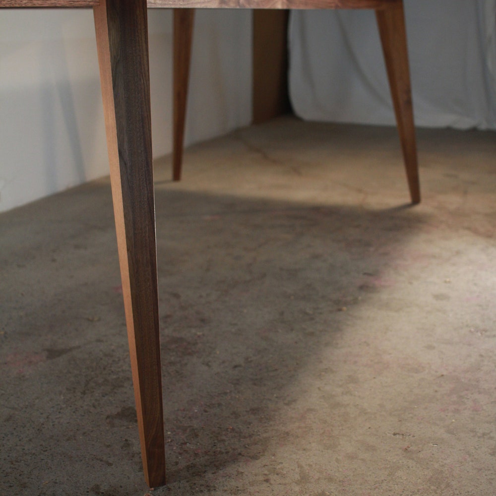 Harwala Dining Table, Mid-Century Dining Table, Modern Solid Wood Dining Table (Shown in Walnut) - Image 5