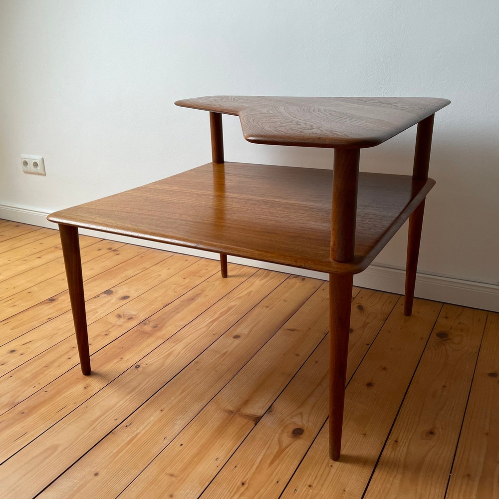 Rare! 60s teak coffee table France & son denmark Hvidt Orla Mid Century Design Coffee Table Side Table Vintage - Image 2