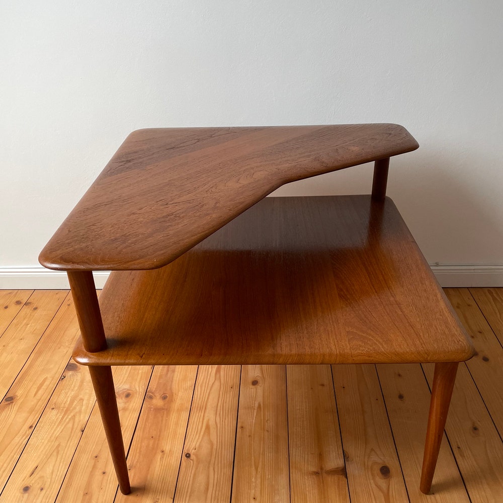 Rare! 60s teak coffee table France & son denmark Hvidt Orla Mid Century Design Coffee Table Side Table Vintage - Image 3