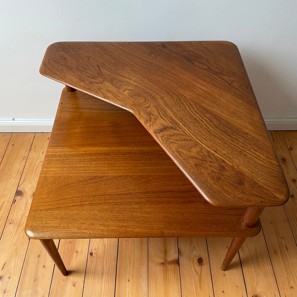 Rare! 60s teak coffee table France & son denmark Hvidt Orla Mid Century Design Coffee Table Side Table Vintage