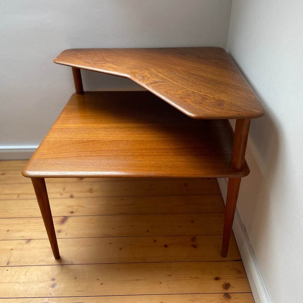 Rare! 60s teak coffee table France & son denmark Hvidt Orla Mid Century Design Coffee Table Side Table Vintage - Image 6