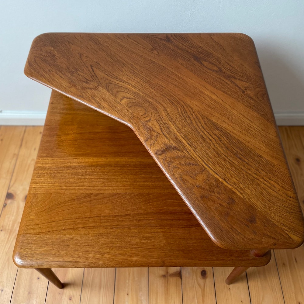 Rare! 60s teak coffee table France & son denmark Hvidt Orla Mid Century Design Coffee Table Side Table Vintage - Image 8